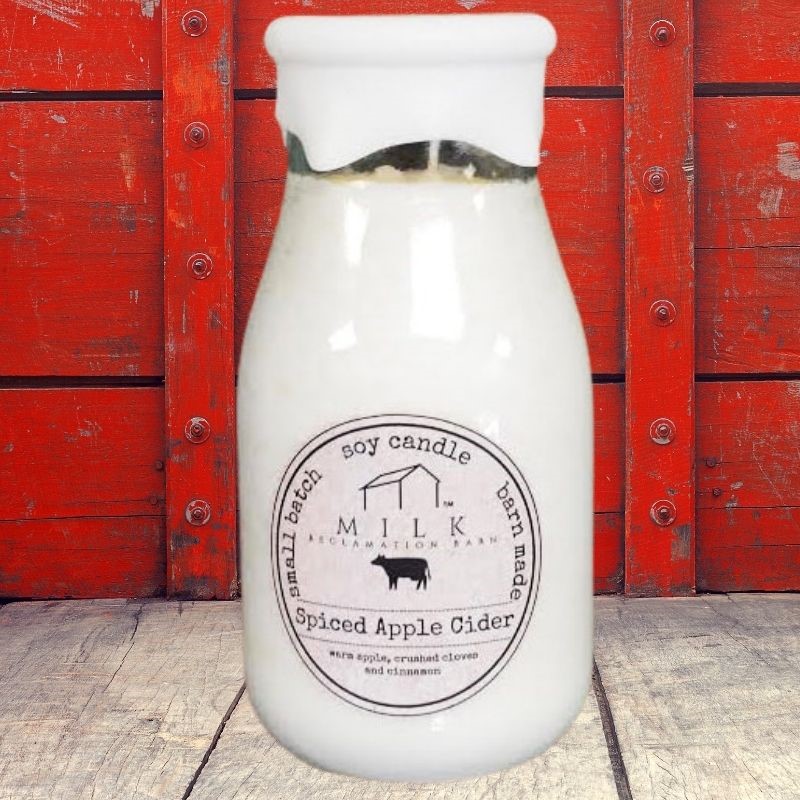 Spiced Apple Cider Milk Bottle Candle